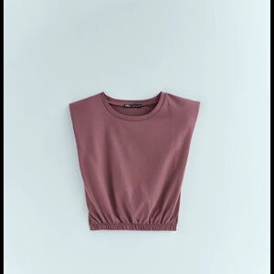 Zara Mauve Sleeveless Top